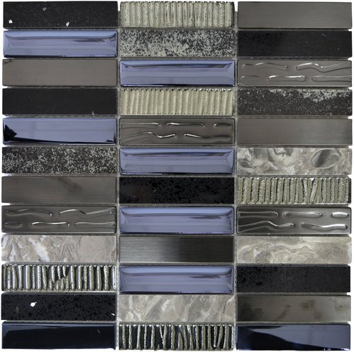 HuH Mosaik Wandbelag Artificial in Grau mit Steinoptik, B/L: 29,8 x 29,8 cm - Bild 1
