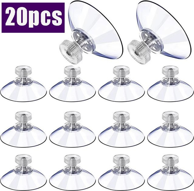 Transparente PVC-Vakuum-Saugnapfhalter aus Kunststoff mit Schrauben für Badezimmer, Küche und Büro, Durchmesser: 32 mm, 41 mm und 53 mm - Bild 1