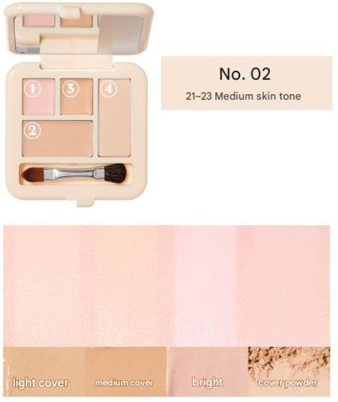 Etude Double Lasting Artist Concealer Palette, 02 beige, 5.3g - Bild 1