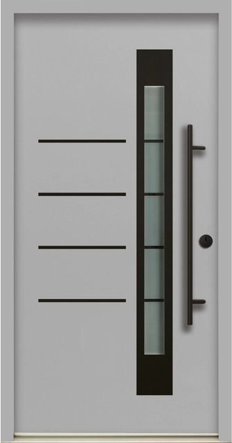 Splendoor Thermospace Sicherheits-Haustür Berlin Prime RC2 in Grau mit Glaseinsatz, B/H: 110 x 210 cm - Bild 1