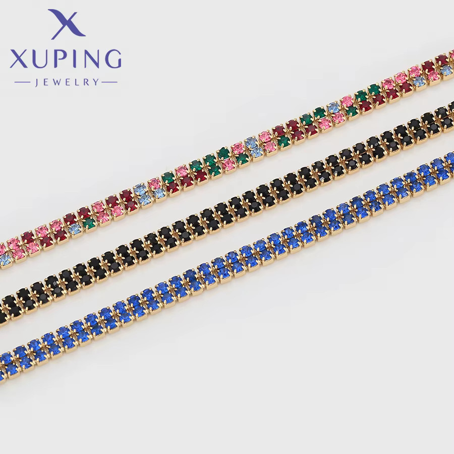 Xuping Armband, mehrfarbige Steine, Goldfarbe, Damen - Bild 1