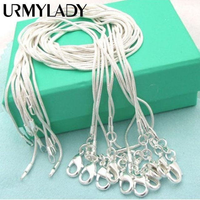 URMYLADY Schlangenkette 925 Silber, 55 cm, Unisex - Bild 1