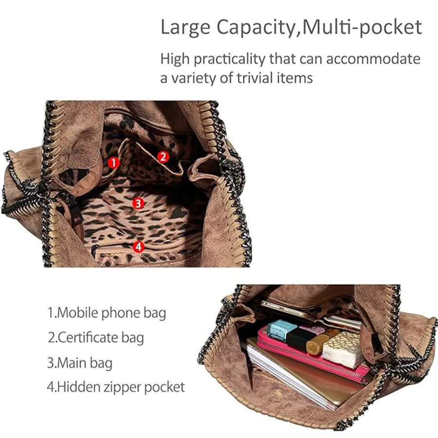 FangNymph Schultertasche, weiß, PU, Kette - Bild 2