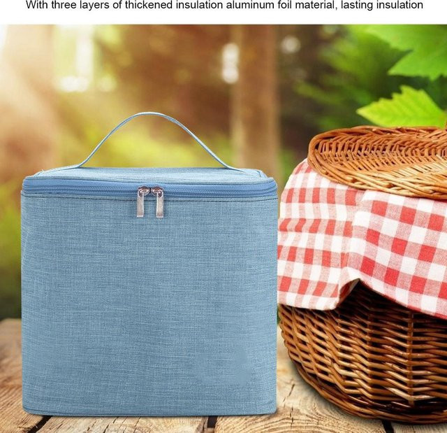 Tragbare thermische Brotdose von KONNWEI als wasserdichte Lebensmittelaufbewahrungstasche in Blau - Bild 1