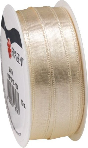 Satinband in Creme und Beige mit einer Breite von 10 mm - Bild 1