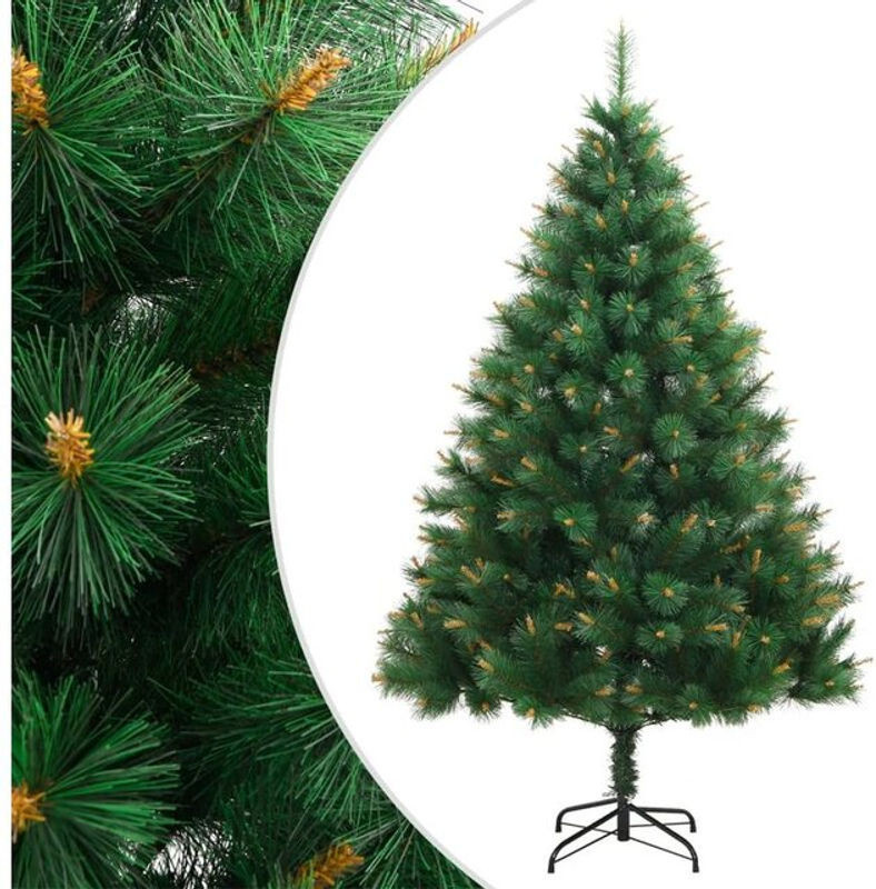 Künstlicher Weihnachtsbaum von vidaxl in Grün, klappbar mit Metallständer, Höhe: 150 cm - Bild 1