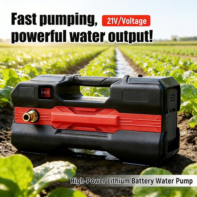 Akku-Gartenwasserpumpe mit 150m Förderhöhe und wiederaufladbarem Lithium-Akku für Garten, Bauernhof und Outdoor-Bewässerung - Bild 1