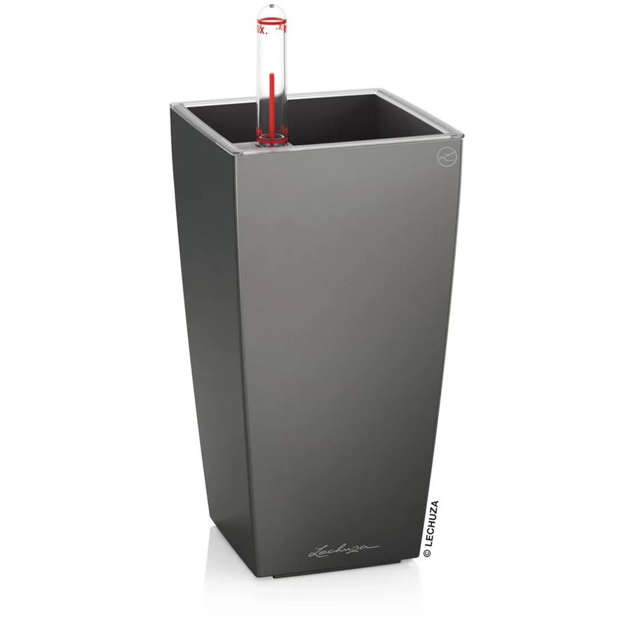 Lechuza Pflanzgefäß Cubi Mini Tabletop Anthrazit Metallic B: 10 cm, T: 10 cm, H: 10 cm - Bild 2