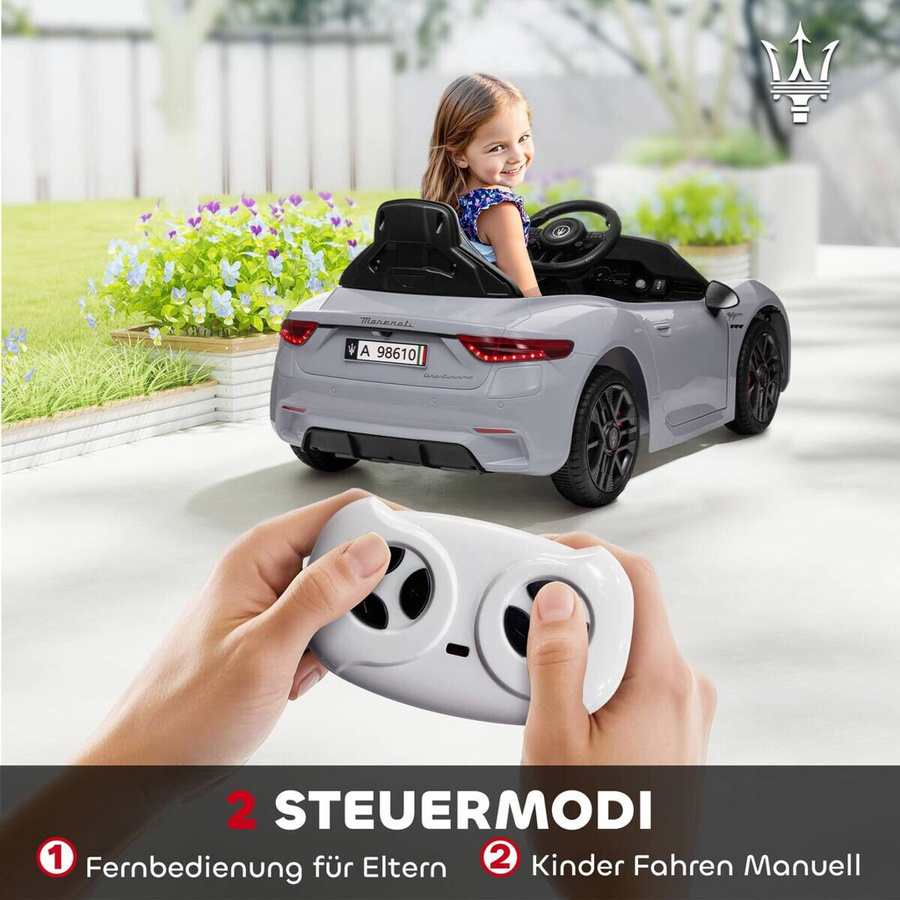 AIYAPLAY Maserati Gran Turismo Folgore Kinder-Elektroauto Grau ab 3 Jahre - Bild 6