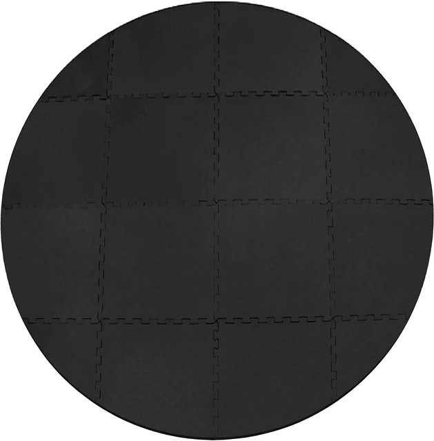 Relaxdays Poolunterlage aus EVA-Schaumstoff, rund, Schwarz, Durchmesser: 200 cm - Bild 1