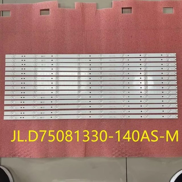 14-teiliges LED-Hintergrundbeleuchtungsstreifen-Set mit 8LED für LINSAR 75UHD520 und Polaroid TQLED75PR001 in Weiß - Bild 1