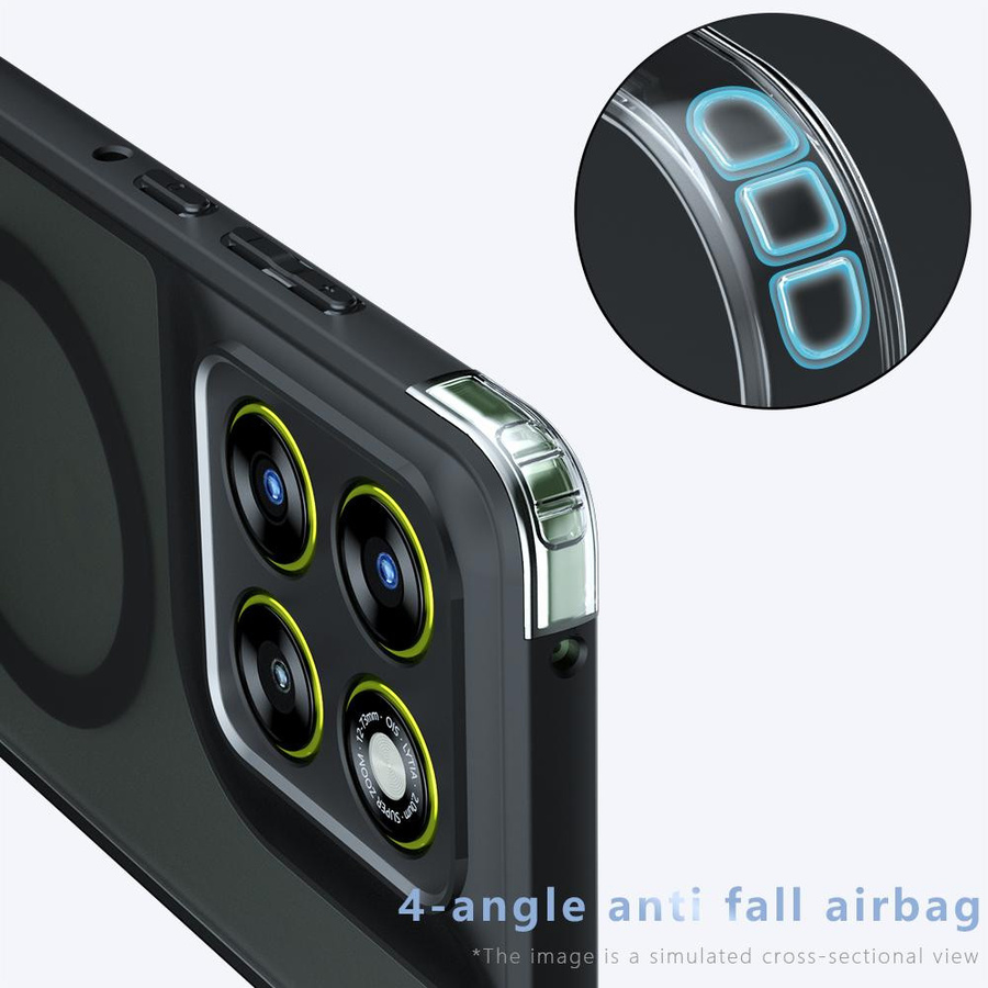 Magnetische Acryl Matte Hülle für dein Motorola Edge 70 Air, stoßfeste transparente Handyhülle - Bild 3