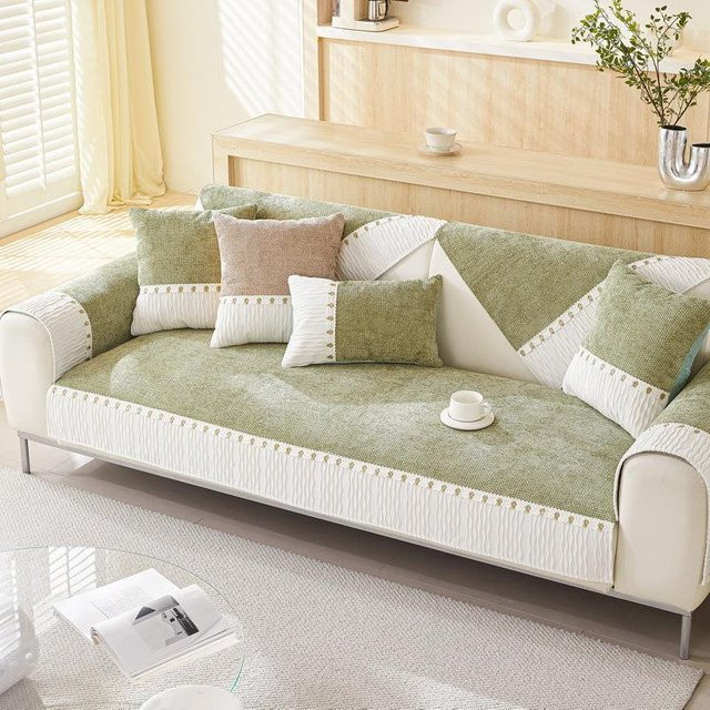 Modernes Chenille-Sofakissen von Super Six in quadratischer Form, Anti-Rutsch-Kissenbezug für das Wohnzimmer, Breite: 70 cm, Höhe: 70 cm - Bild 1