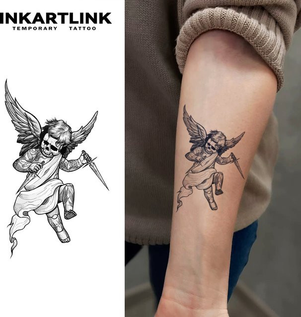 Bestrafungsengel temporäre Tattoo-Aufkleber - Bild 1