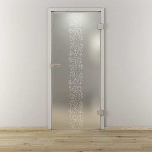 NOVADOORS Glasdrehtür NOVA 504 modern matt transparent Höhe: 197,2 cm, Breite: 83,4 cm, Tiefe: 38,05 cm - Bild 1