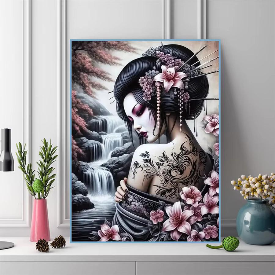 Momoart Diamant-Malerei, Frau Porträt, Bastelset, Mosaik, Natur, Bunt / Mehrfarbig - Bild 3