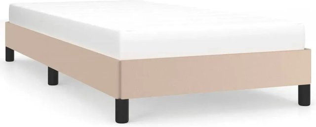 vidaXL Polsterbett aus Kunstleder in Braun und Beige, B/T/H: 100 x 200 x 103 cm - Bild 1