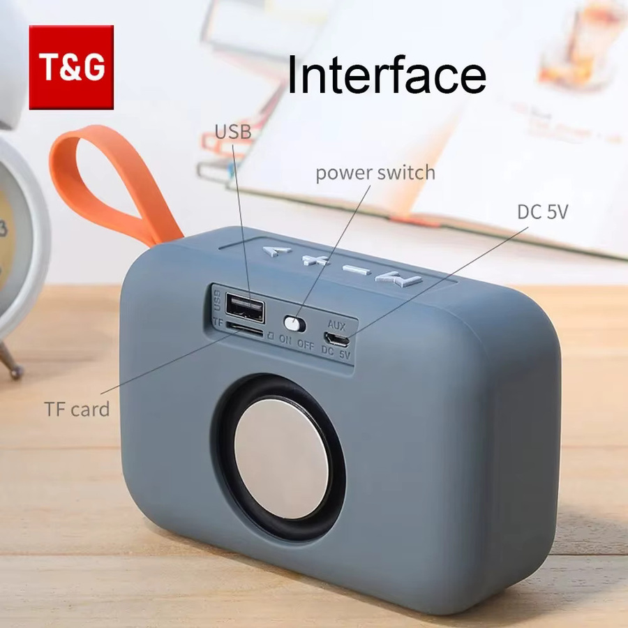 T&G Tragbarer Mini Bluetooth Lautsprecher mit FM Radio und Wasserdichtigkeit in Rot oder Blau - Bild 2