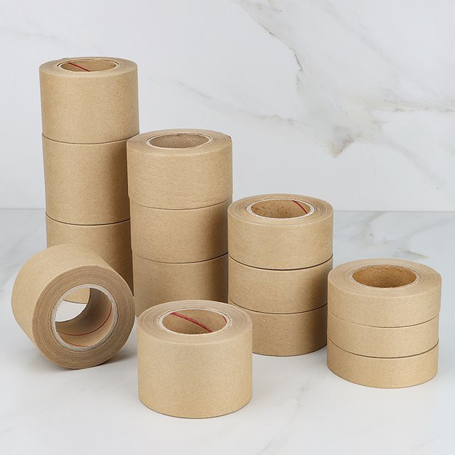 Wasseraktiviertes Sicherheitsband aus braunem Kraftpapier, Breite: 24 mm, Länge: 30 m - Bild 1