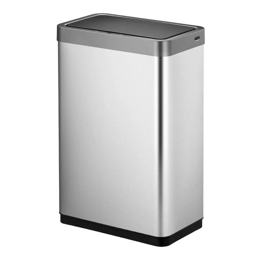 PROREGAL Sensor Abfallbehälter aus mattem Edelstahl in Silber, 47 Liter, H x B x T: 64,8 x 47 x 28 cm - Bild 2