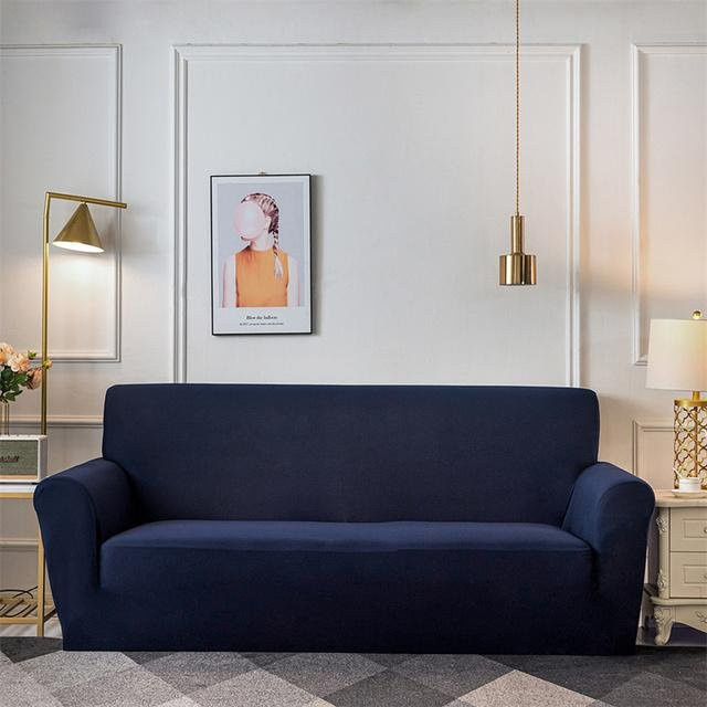 Elastischer Spandex Sofa Überwurf von Your Warm Home in Blau für 1-Sitzer, Breite: 90-140 cm - Bild 1