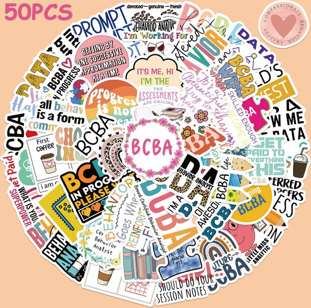 50 Stück BCBA Cartoon Aufkleber Set in Multicolour zur Dekoration von Laptop, Skateboard und Gepäck - Bild 1