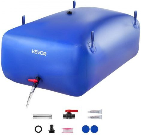 VEVOR Wasseraufbewahrungsbehälter aus 1000D PVC, 540 l, blau - Bild 1