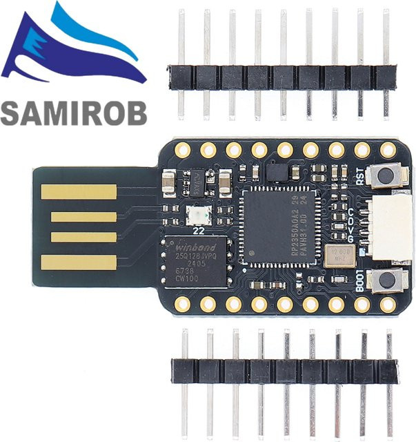 Raspberry Pi RP2350-USB Mini-Entwicklungsboard mit 16 MB Flash, Dual-Core RP2350A Chip und 520 KB SRAM, USB-C, Schwarz - Bild 1