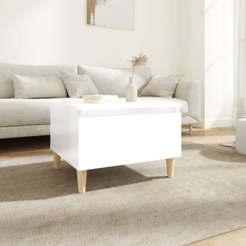 VIDAXL Beistelltisch Modern Skandinavisch in Weiß aus Holzwerkstoff B/T/H: 50 x 46 x 35 cm - Bild 1