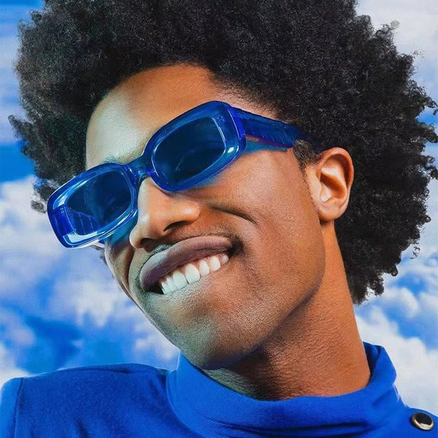 ShangeWFJia Sonnenbrille, Vollrand, quadratisch, blau, Kunststoff, Unisex - Bild 1