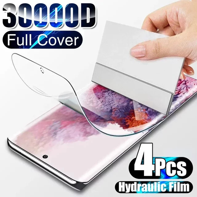 4er-Pack Hydrogel Displayschutzfolie für Samsung Galaxy S24 S23 S22 S21 S20 Ultra Plus, transparent - Bild 1