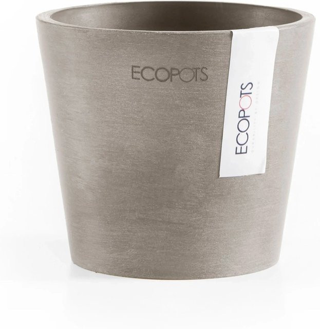 Ecopots Pflanztopf Amsterdam Mini Taupe für den Tisch, Durchmesser: 10,5 cm, Höhe: 9 cm - Bild 1