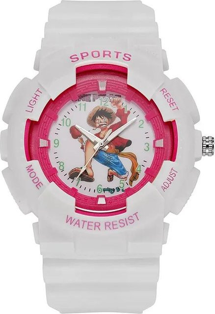 Kuake Duan Armbanduhr, Digitaluhr, Quarz, Kunststoff, Weiß, Kinder - Bild 1