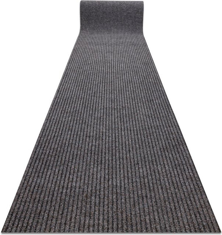 Rutschfester Läufer Gin 1206 von RUGSX in Hellbraun und Grau mit Streifen-Design für Innen und Außen, B/T: 100 x 450 cm - Bild 1