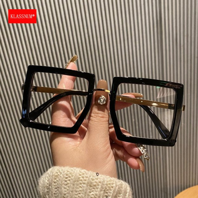 KLASSNUM Korrektionsbrille, Vollrand, Square, Damen, transparent, Blaulichtfilter - Bild 1