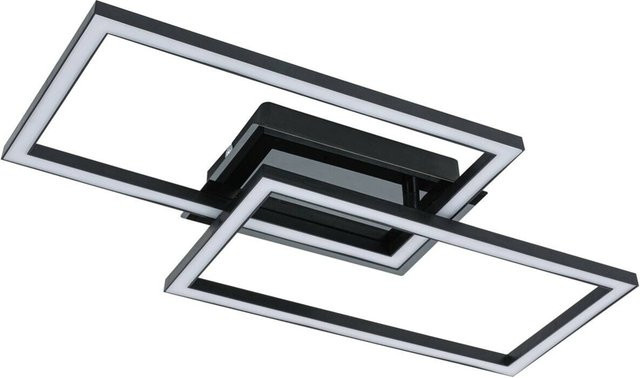 Nolo LED-Deckenleuchte Lenna in Schwarz aus Kunststoff, B/H/T: 50 x 6,5 x 29 cm - Bild 1