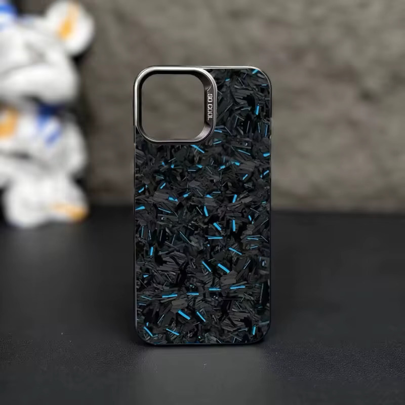 IMD Handyhülle mit blauem Starry Dots Muster für iPhone 11 bis iPhone 17 Pro Max, stoßfestes Hardcover in Blau und Grau - Bild 2