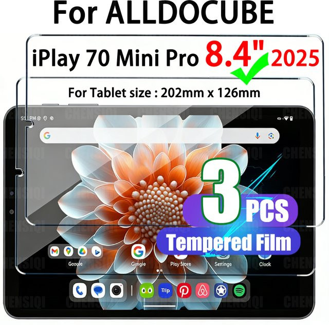 ALLDOCUBE Schutzglas aus gehärtetem Glas für iPlay 70 Mini Pro 2025, 8,4 Zoll, transparent, stoßfest mit 9H-Härte - Bild 1