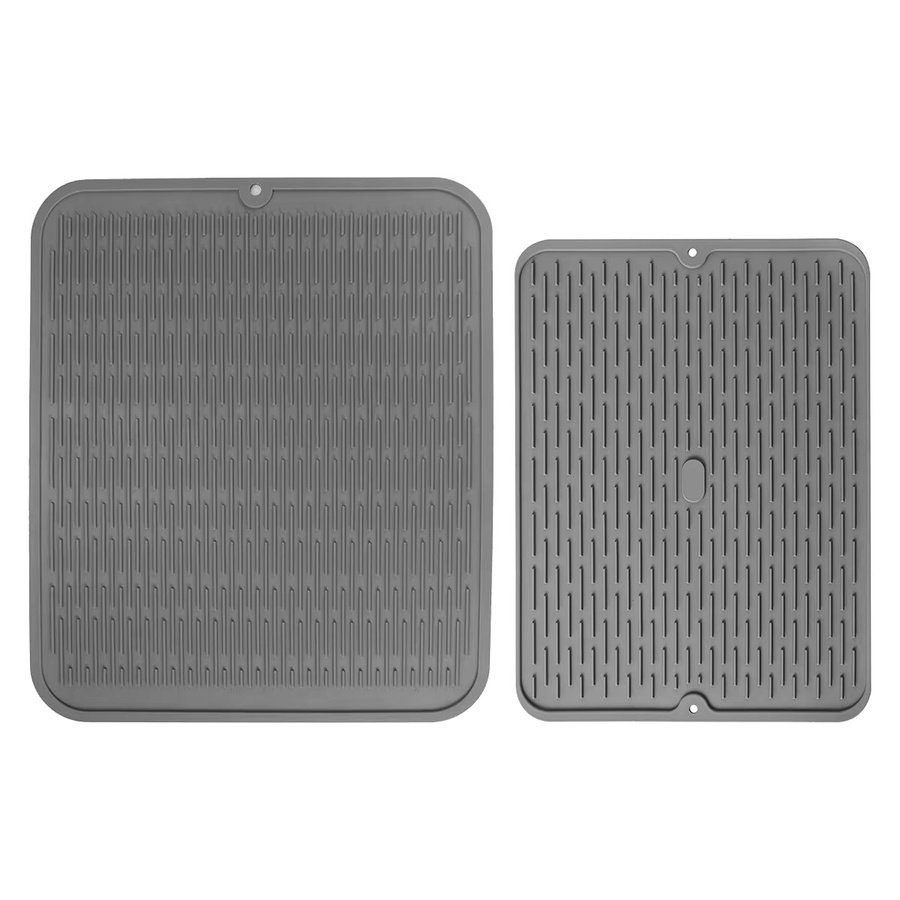 Willstar Silikon-Abtropfmatte für die Küchentheke, Grau, B: 45,7 cm, T: 40,6 cm - Bild 5