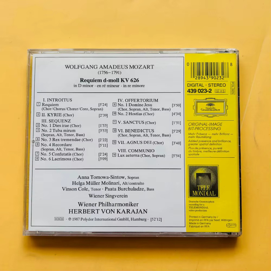 Mozart Requiem KV 626 Herbert von Karajan Wiener Philharmoniker DG Klassik-CD - Bild 2