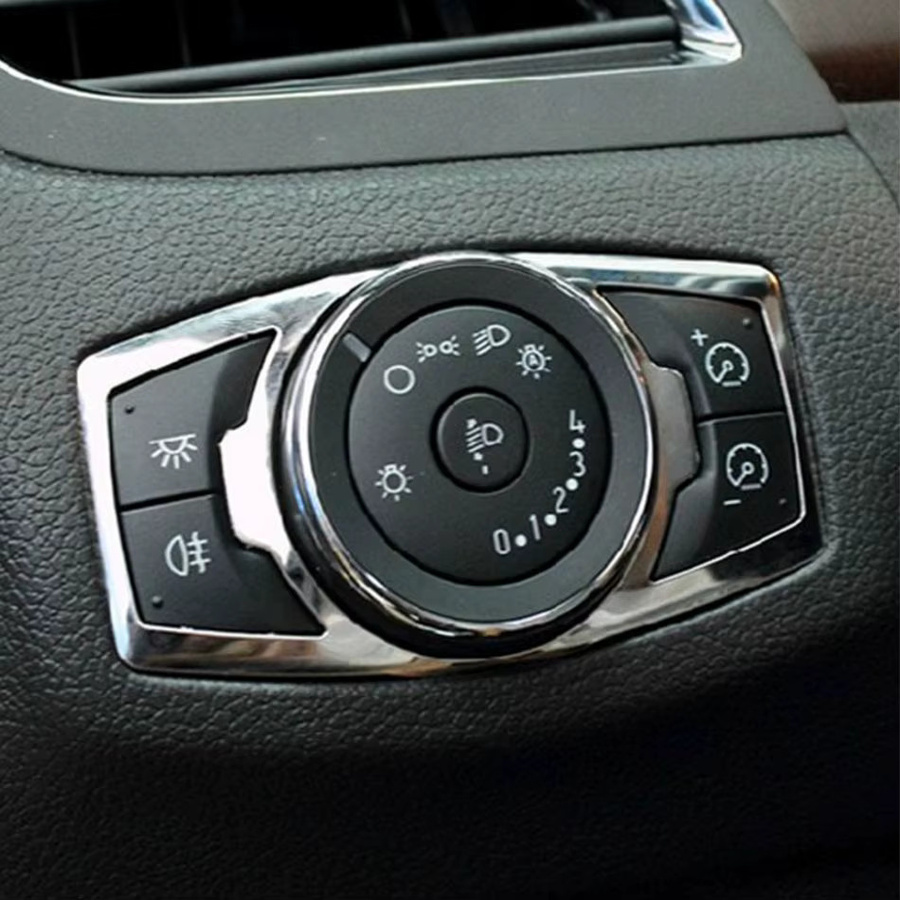 Carmilla Chrom Zierleiste für Nebelscheinwerfer-Schalter Panel passend für Ford Focus 3 Kuga Escape 2012-2018 in Silber - Bild 2