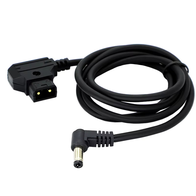 JCD DTap auf DC 5,5 x 2,5 mm und 2,1 mm Monitor-Stromkabel mit rechtwinkligen Anschlüssen in Schwarz für BMCC und BMPC - Bild 2