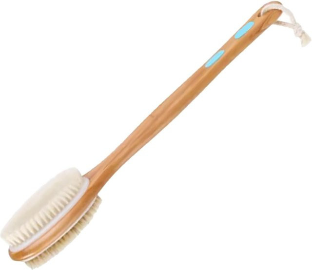 OutsideWorld Doppelseitige Duschbürste, beige, Unisex - Bild 1