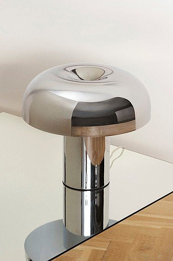 Jotex RAGGE Tischlampe in Silber mit Chrom-Finish und Retro-Design, Höhe: 35,0 cm, Durchmesser: 31,5 cm - Bild 1