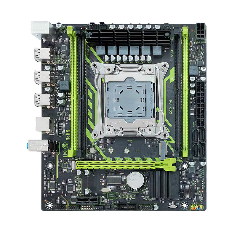 X99 P4 Gaming Computer Motherboard in Schwarz mit DDR4 Support für LGA 2011-3 E5 V3 V4 CPUs, PCIe x16 und NVMe M.2 Anschluss - Bild 3