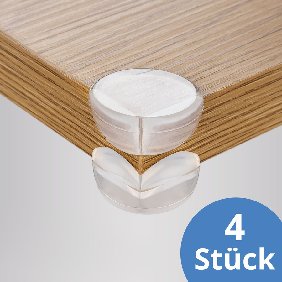 Reer Eckenschutz 4er Pack aus Kunststoff in Transparent inklusive Klebeband - Bild 1
