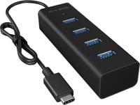 ICY BOX IB-HUB1409-C3 USB-C Multiport Hub mit 4 Ports USB 3.2 Gen 2 Schwarz - Bild 1