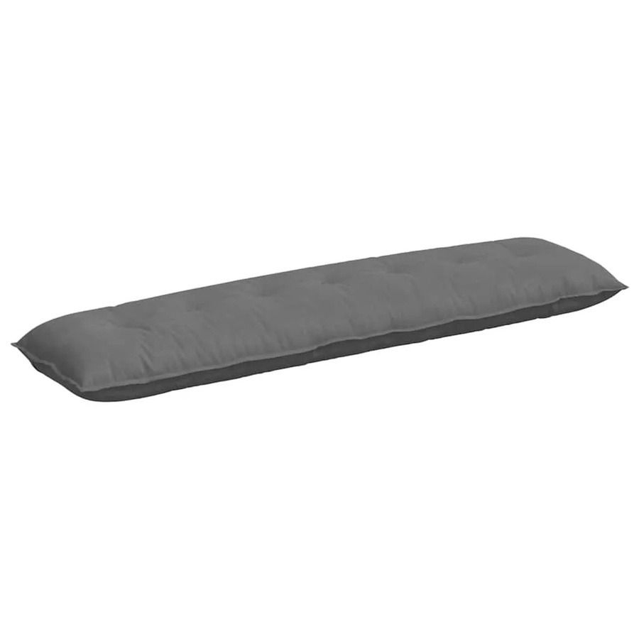 vidaXL Rückenkissen aus Mikrofaserstoff in Dunkelgrau, B: 200 cm, H: 50 cm - Bild 2