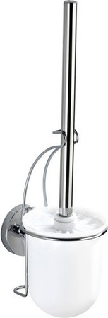 WENKO WC-Bürste und WC-Garnitur Milazzo in Weiß und Chromfarben/Silber