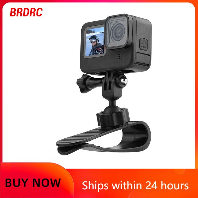 BRDRC Auto-Sonnenblendenhalterung für GoPro 11 10, Insta360 X3 X2 und DJI Action 4 in Schwarz - Bild 1